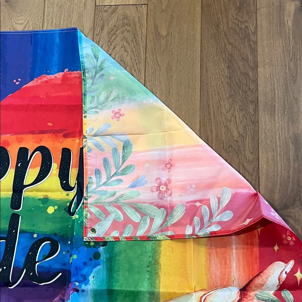 NEW Happy Pride Backdrop Decor Banner 43 x 72 inches Pride Month Rainbow Party